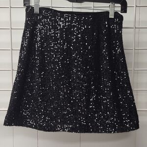 1. State Black Sequin Mini Skirt, Size 2
